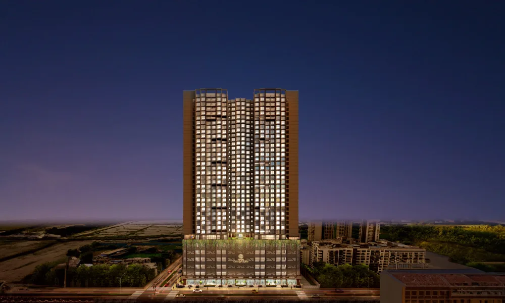 Kanakia Passcode Highlife night elevation - artistic impression