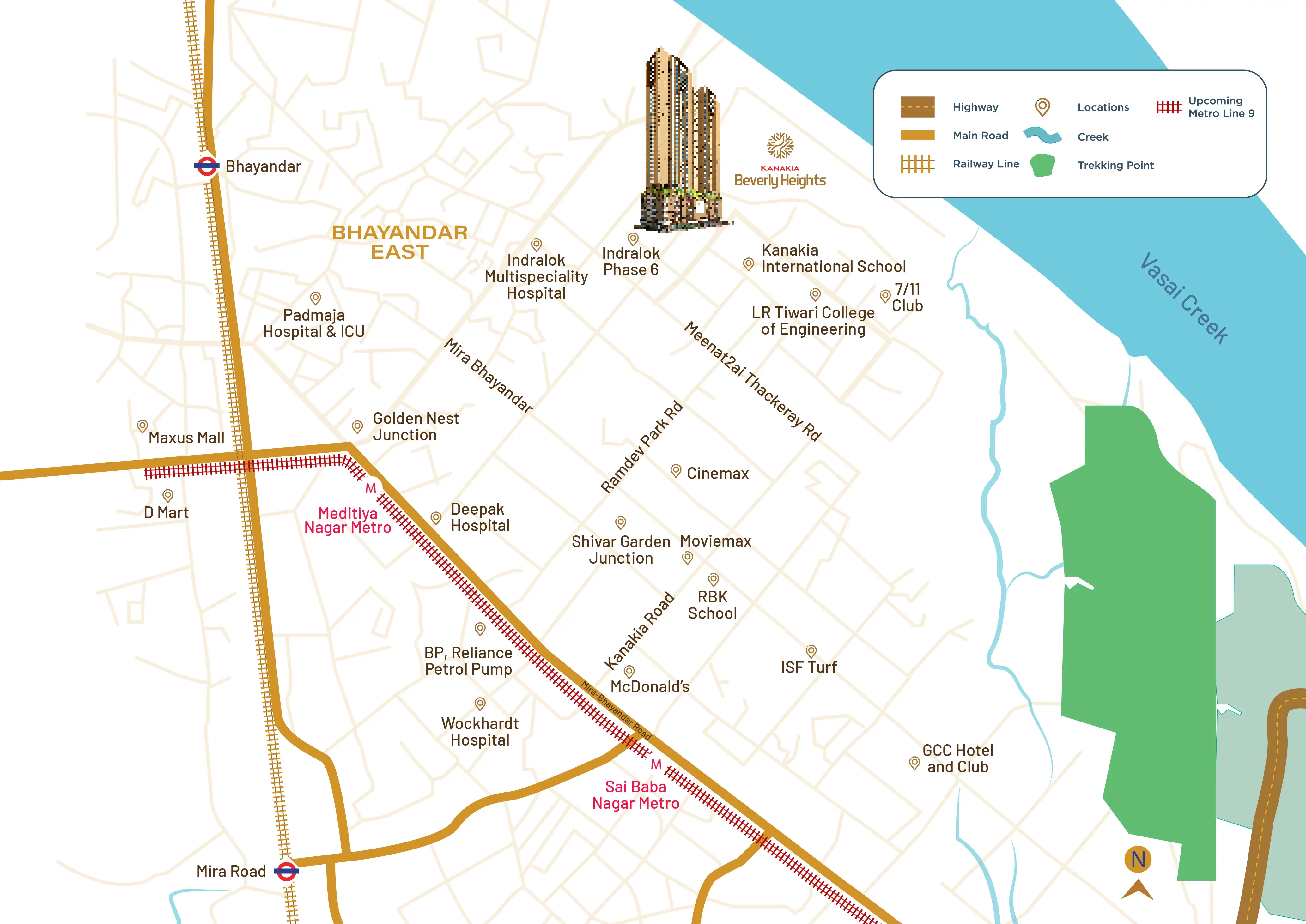 Kanakia Passcode Highlife location map - Mira-Bhayandar, Mumbai